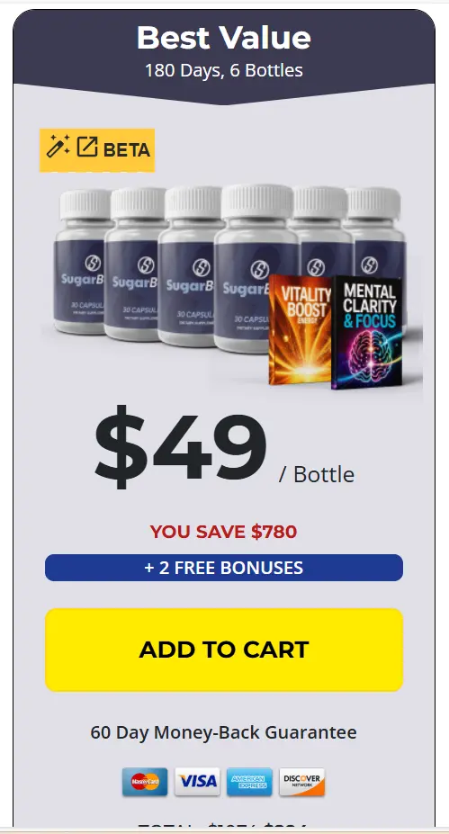 SugarBoost   supplement 6 bottles best value package